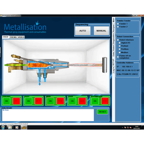 Metallisation HVOF Screen Metallisation HVOF Screen